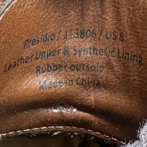 Warfield & Grand Boots Mens Sz 8 Presidio Leather Lace Up Cap Toe Ankle Brown - Picture 12 of 13